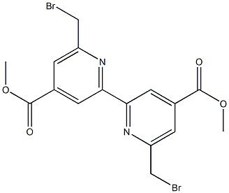 6,6'-双(溴甲基)-[2,2'-联吡啶]-4,4'-二甲酸二甲酯 结构式