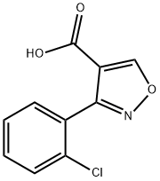 3-(2-chlorophenyl)-4-Isoxazolecarboxylic acid 结构式