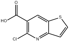 5-氯噻吩并[3,2-B]吡啶-6-羧酸 结构式