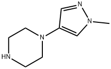 1-(1-甲基-1H-吡唑-4-基)哌嗪 结构式