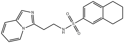 N-[2-(imidazo[1,5-a]pyridin-3-yl)ethyl]-5,6,7,8-tetrahydronaphthalene-2-sulfonamide 结构式