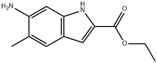 ETHYL 6-AMINO-5-METHYL-1H-INDOLE-2-CARBOXYLATE 结构式