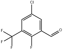 5-氯-2-氟-3-(三氟甲基)苯甲醛 结构式