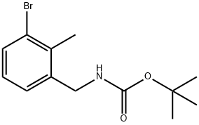 tert-butyl 3-bromo-2-methylbenzylcarbamate 结构式