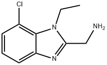 (7-chloro-1-ethyl-1H-1,3-benzodiazol-2-yl)methanamine 结构式