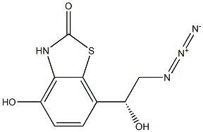 (R)-7-(2-azido-1-hydroxyethyl)-4-hydroxybenzo[d]thiazol-2(3H)-one 结构式