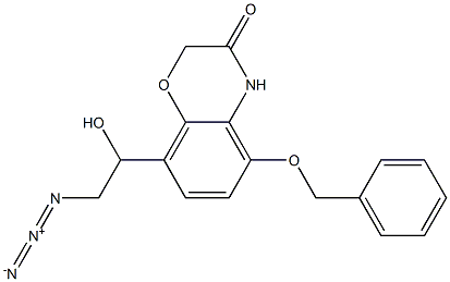 8-(2-azido-1-hydroxyethyl)-5-(benzyloxy)-2H-benzo[b][1,4]oxazin-3(4H)-one 结构式