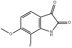 7-氟-6-甲氧基吲哚啉-2,3-二酮 结构式