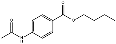 4-(乙酰氨基)苯甲酸丁酯 结构式