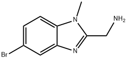 (5-溴-1-甲基-1H-苯并[D]咪唑-2-基)甲胺 结构式