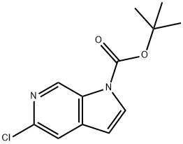 5-氯-1H-吡咯并[2,3-C]吡啶-1-甲酸叔丁酯 结构式