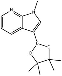 1-methyl-3-(tetramethyl-1,3,2-dioxaborolan-2-yl)-1H-pyrrolo[2,3-b]pyridine 结构式