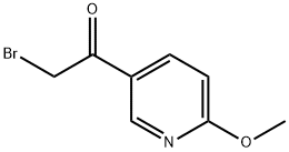 2-溴-1-(6-甲氧基吡啶-3-基)乙酮 结构式