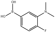 (3-(二甲氨基)-4-氟苯基)硼酸 结构式