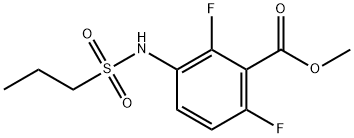 2,6-二氟-3-[(丙基磺酰基)氨基]苯甲酸甲酯 结构式