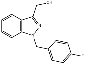 (1-(4-Fluorobenzyl)-1H-indazol-3-yl)methanol 结构式