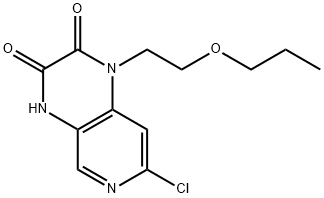 Pyrido[3,4-b]pyrazine-2,3-dione, 7-chloro-1,4-dihydro-1-(2-propoxyethyl)- 结构式