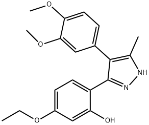 2-[4-(3,4-dimethoxyphenyl)-5-methyl-1H-pyrazol-3-yl]-5-ethoxyphenol 结构式