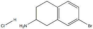 7-溴-1,2,3,4-四氢-2-萘胺盐酸盐 结构式