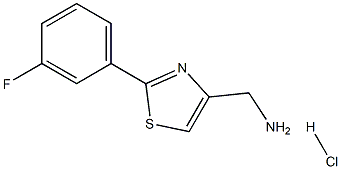 [2-(3-溴苯基)噻唑-4-基)甲胺盐酸盐 结构式