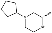 (S)-1-环戊基-3-甲基-哌嗪 结构式