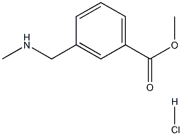 3-甲基氨基甲基-苯甲酸甲酯盐酸盐 结构式