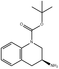 (S)-3-氨基-3,4-二氢-喹啉-1-甲酸叔丁酯 结构式