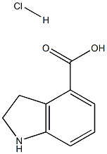 吲哚啉-4-甲酸盐酸盐 结构式