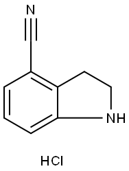4-氰基吲哚啉盐酸盐 结构式