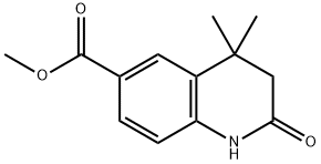 4,4-二甲基-2-氧代-1,2,3,4-四氢-喹啉-6-甲酸甲酯 结构式