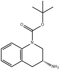 (R)-3-氨基-3,4-二氢-喹啉-1-甲酸叔丁酯 结构式