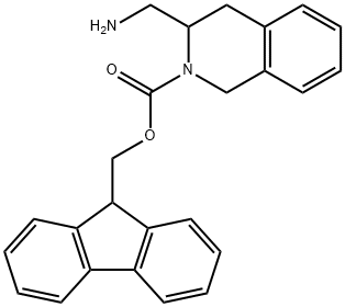 3-Aminomethyl-2-Fmoc-1,2,3,4-tetrahydro-isoquinoline 结构式