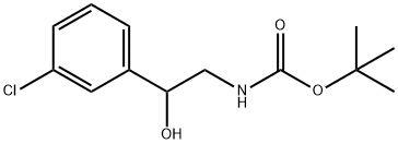 (2-(3-氯苯基)-2-羟乙基)氨基甲酸叔丁酯 结构式