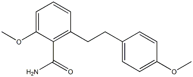2-Methoxy-6-[2-(4-methoxy-phenyl)-ethyl]-benzamide 结构式