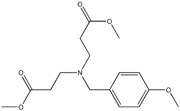 3,3'-((4-甲氧基苄基)氮杂二基)二丙酸二甲酯 结构式