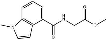 methyl N-[(1-methyl-1H-indol-4-yl)carbonyl]glycinate 结构式