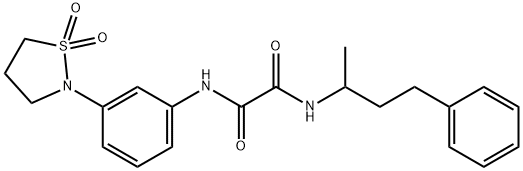 N-[3-(1,1-dioxido-1,2-thiazolidin-2-yl)phenyl]-N'-(4-phenylbutan-2-yl)ethanediamide 结构式