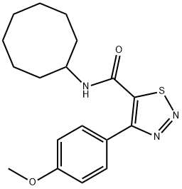 N-cyclooctyl-4-(4-methoxyphenyl)-1,2,3-thiadiazole-5-carboxamide 结构式