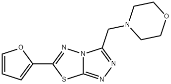 6-(furan-2-yl)-3-(morpholin-4-ylmethyl)[1,2,4]triazolo[3,4-b][1,3,4]thiadiazole 结构式