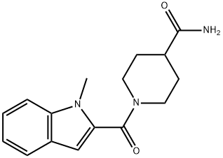 1-[(1-methyl-1H-indol-2-yl)carbonyl]piperidine-4-carboxamide 结构式