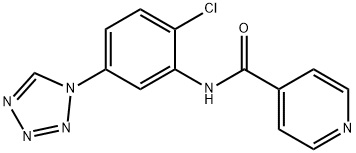 N-[2-chloro-5-(1H-tetrazol-1-yl)phenyl]pyridine-4-carboxamide 结构式