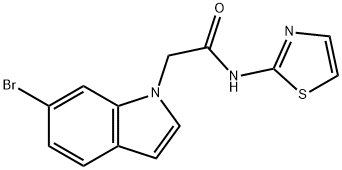 2-(6-bromo-1H-indol-1-yl)-N-(1,3-thiazol-2-yl)acetamide 结构式