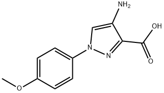 4-氨基-1-(4-甲氧基苯基)-1H-吡唑-3-羧酸 结构式