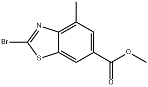 2-溴-4-甲基苯并[D]噻唑-6-羧酸甲酯 结构式