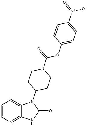 4-NITROPHENYL 4-(2,3-DIHYDRO-2-OXOIMIDAZO[4,5-B]PYRIDIN-1-YL)PIPERIDINE-1-CARBOXYLATE 结构式