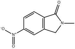 2-甲基-5-硝基异吲哚啉-1-酮 结构式