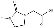 2-(3-甲基-2-氧代咪唑啉-1-基) 乙酸 结构式