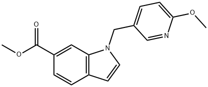 Methyl 1-((6-methoxypyridin-3-yl)methyl)-1H-indole-6-carboxylate 结构式