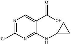2-氯-4-(环丙胺基)嘧啶-5-羧酸 结构式