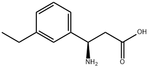 (3R)-3-AMINO-3-(4-ETHYLPHENYL)PROPANOIC ACID 结构式